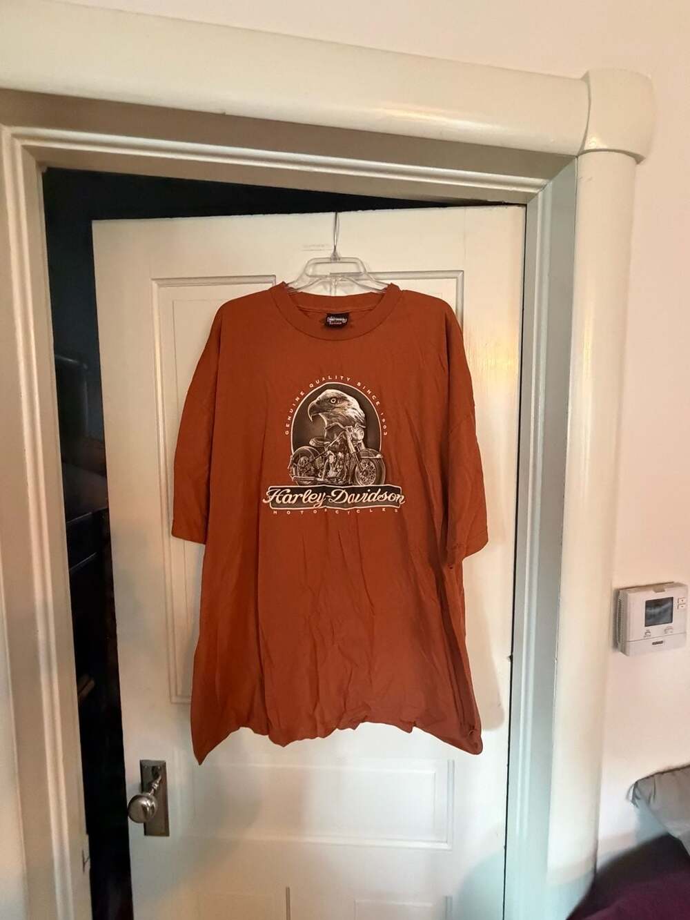 Harley Davidson Eagle Graphic T-Shirt Rust Orange 3XL Suburban Motors Thiensvill